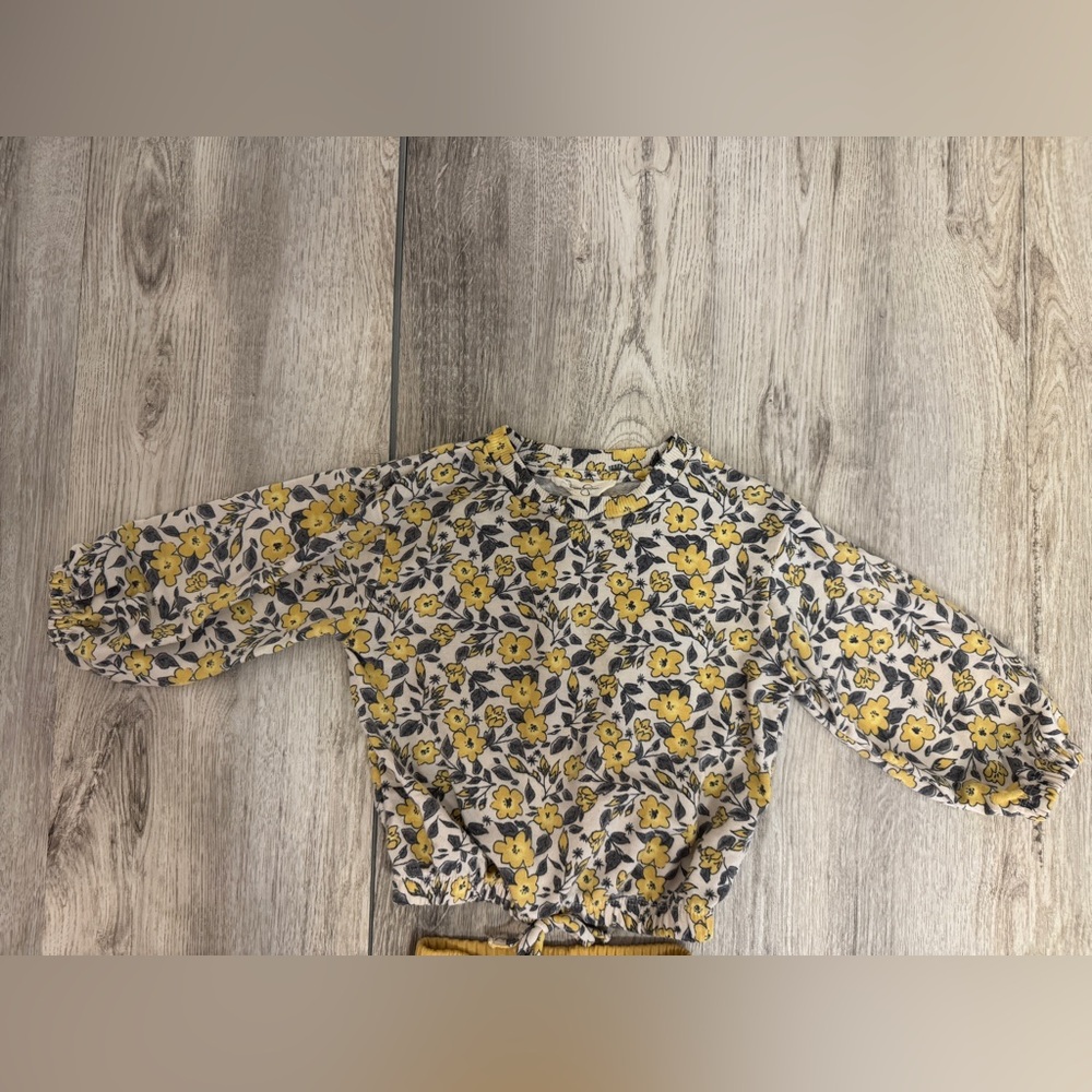 Jessica Simpson Yellow Floral Kids Matching Set - Picture 4 of 7